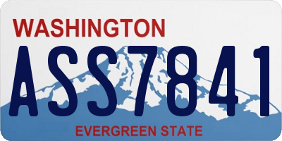 WA license plate ASS7841