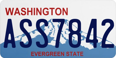 WA license plate ASS7842