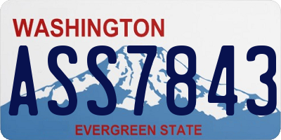 WA license plate ASS7843