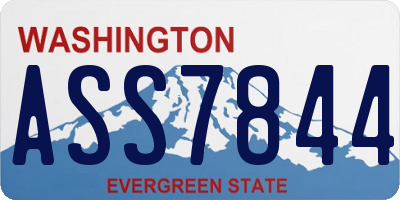 WA license plate ASS7844