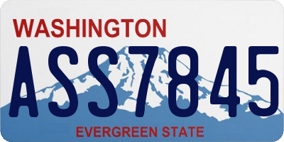 WA license plate ASS7845