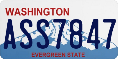 WA license plate ASS7847