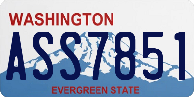 WA license plate ASS7851