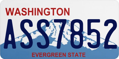 WA license plate ASS7852