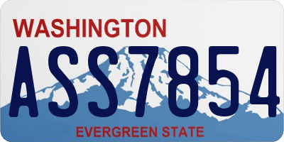 WA license plate ASS7854