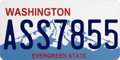 WA license plate ASS7855
