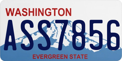 WA license plate ASS7856