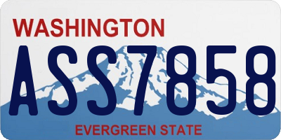 WA license plate ASS7858