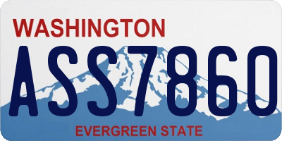WA license plate ASS7860