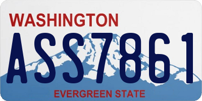 WA license plate ASS7861