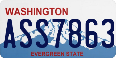 WA license plate ASS7863