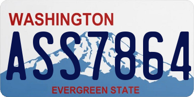 WA license plate ASS7864