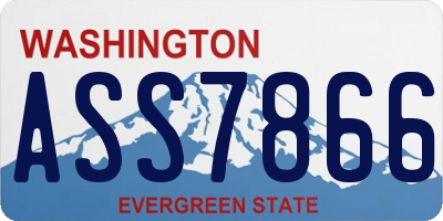 WA license plate ASS7866