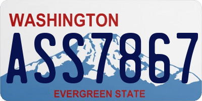 WA license plate ASS7867