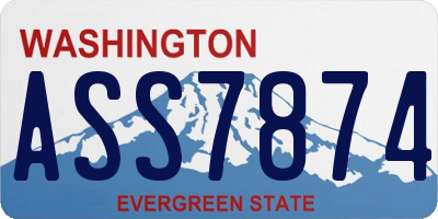 WA license plate ASS7874