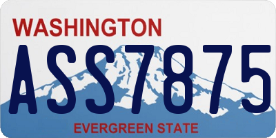 WA license plate ASS7875