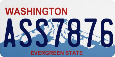 WA license plate ASS7876