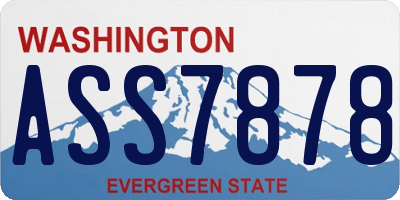 WA license plate ASS7878