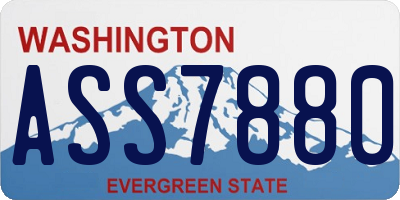 WA license plate ASS7880