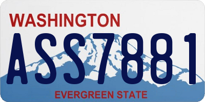 WA license plate ASS7881