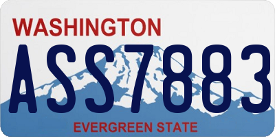 WA license plate ASS7883