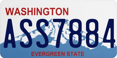 WA license plate ASS7884