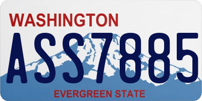 WA license plate ASS7885