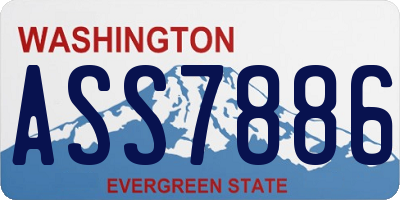 WA license plate ASS7886