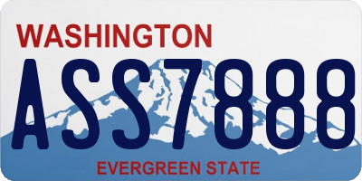 WA license plate ASS7888