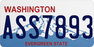 WA license plate ASS7893