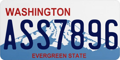 WA license plate ASS7896