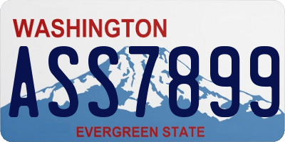 WA license plate ASS7899