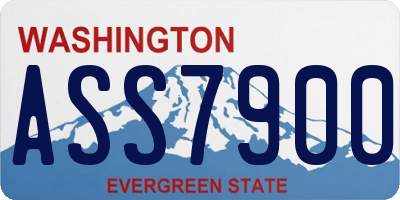 WA license plate ASS7900