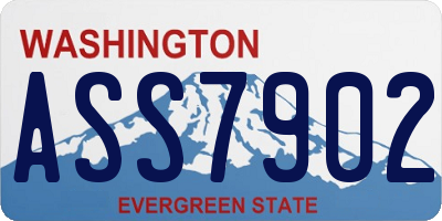WA license plate ASS7902