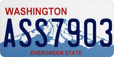WA license plate ASS7903