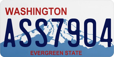 WA license plate ASS7904