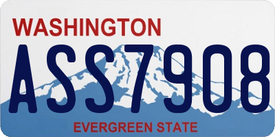 WA license plate ASS7908