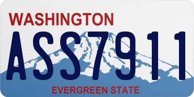 WA license plate ASS7911