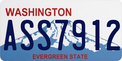 WA license plate ASS7912