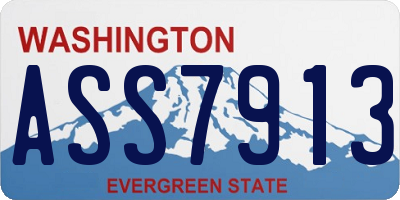 WA license plate ASS7913