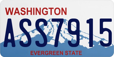 WA license plate ASS7915