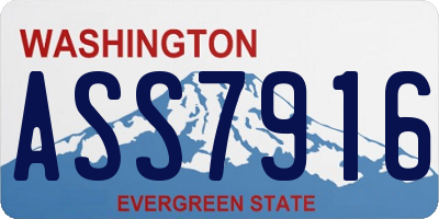 WA license plate ASS7916