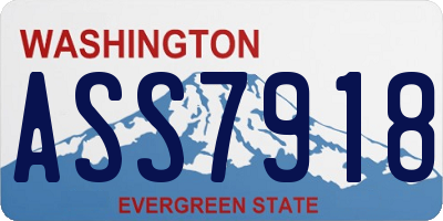 WA license plate ASS7918