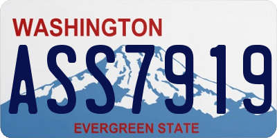 WA license plate ASS7919