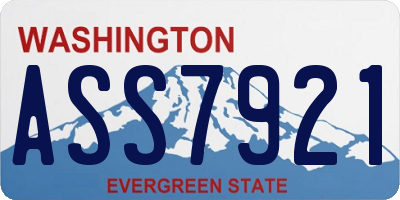 WA license plate ASS7921