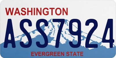 WA license plate ASS7924