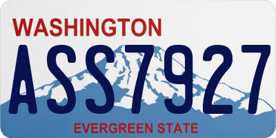 WA license plate ASS7927