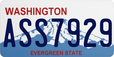 WA license plate ASS7929