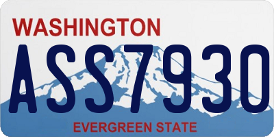 WA license plate ASS7930