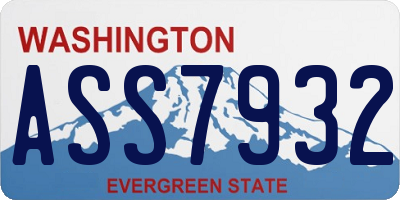WA license plate ASS7932